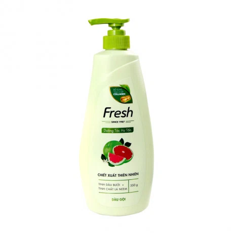 Dầu gội dưỡng tóc hư tổn chiết xuất tinh dầu bưởi & lá neem Fresh (550g)