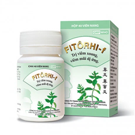 Viên nang Fitorhi-F Fitopharma điều trị viêm xoang, viêm mũi dị ứng (chai 40 viên)