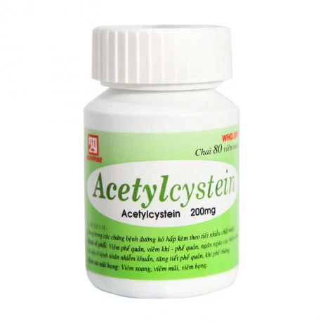 Acetylcystein 200mg (Chai 80 viên)