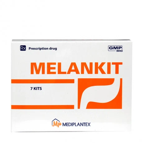 Viên nang, viên nén Melankit 30mg/500mg/500mg trị viêm loét dạ dày tá tràng (7 vỉ x 6 viên)