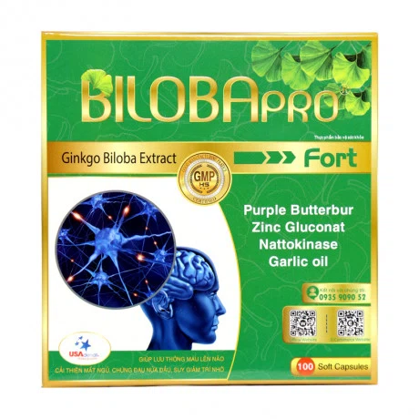 Bilobapro fort HD  (10 vỉ x 10 viên/hộp)
