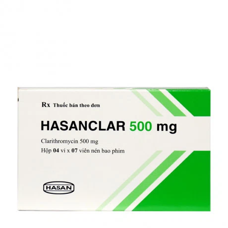 Hasanclar 500mg  (Hộp 4 vỉ x 7 viên)