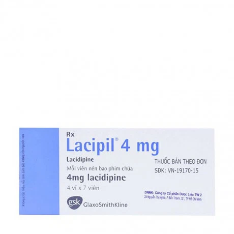 Lacipil 4mg ( Hộp 4 vỉ  x 7 viên)