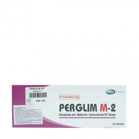 Perglim M - 2   2mg/500mg Megawecare (5vi x 20vien)