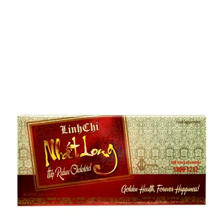 Thực phẩm bảo vệ sức khỏe giúp giảm cholesterol, ổn định huyết áp Linh Chi Nhất Long (30 gói x 5g/hộp)