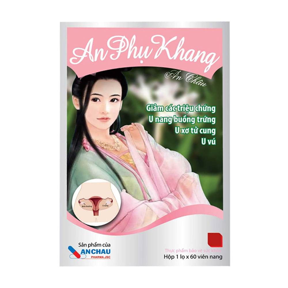 Thực phẩm bảo vệ sức khỏe giúp giảm triệu chứng u nang buồng trứng, u xơ tử cung An Phụ Khang (Hộp 60 viên)