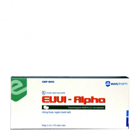 Alpha-Chymotrypsin (2vi x 10 vien) Euvipharm
