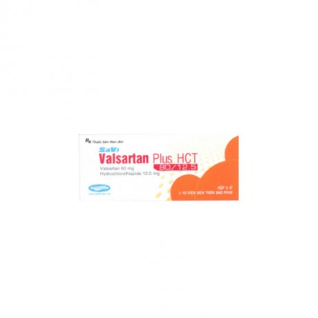 Viên nén bao phim Valsartan Plus HCT 80/12.5 Savi điều trị tăng huyết áp (3 vỉ x 10 viên)