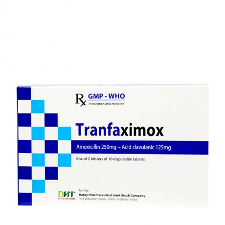 Tranfaximox 250mg/150mg (2 vỉ x 10 viên/hộp)