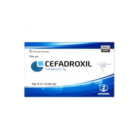 Cefadroxil 1g (10 vỉ x 10 viên/hộp)