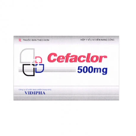 Cefaclor Vidiphar 500mg (Hộp 1 vỉ x 10 viên)