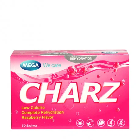 Bột pha uống Charz bù nước và chất điện giải hương phúc bồn tử (Hộp 30 gói)