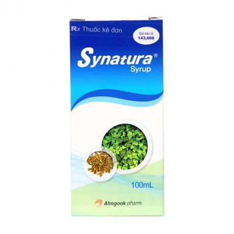 Siro Synatura Syrup AhnGook trị nhiễm khuẩn đường hô hấp, viêm phế quản (chai 100ml)