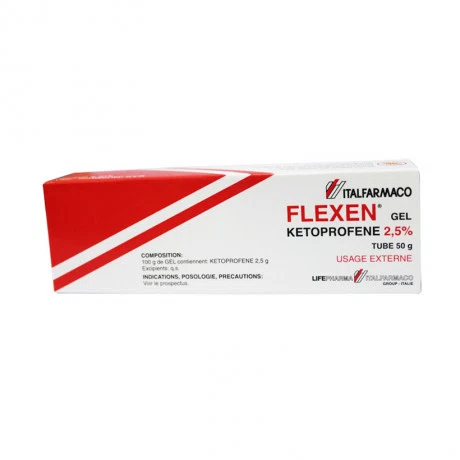 Gel Flexen 2.5% điều trị đau cơ, bong gân, bầm tím, trật khớp (tuýp 50g)