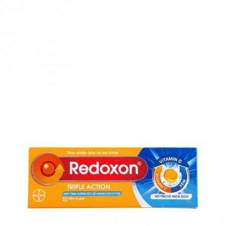 Viên sủi bổ sung vitamin C, D và kẽm Redoxon (Tuýp 10 viên/hộp)