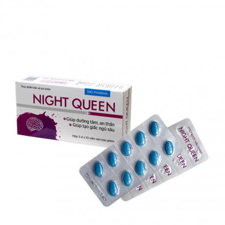  Thực phẩm bảo vệ sức khỏe hỗ trợ dưỡng tâm an thần DHG Pharma Night Queen (Hộp 30 viên)