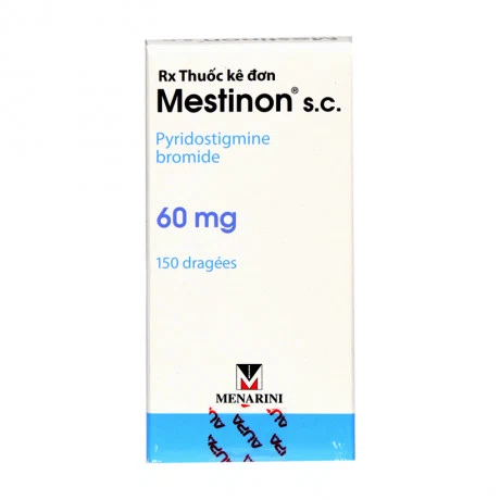 Viên nén bao đường Mestinon 60mg Aupa Biopharm mất trương lực cơ của ống tiêu hoá (chai 150 viên)