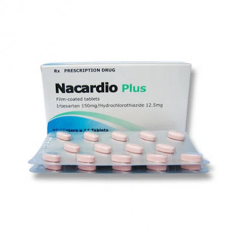 Thuốc điều trị tăng huyết áp Nacardio plus (2 vỉ x 14 viên/hộp)