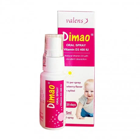 Dimao Vitamin D3 400IU Xit Bo Sung Vitamin D Cho Tre Em (Chai 25Ml)
