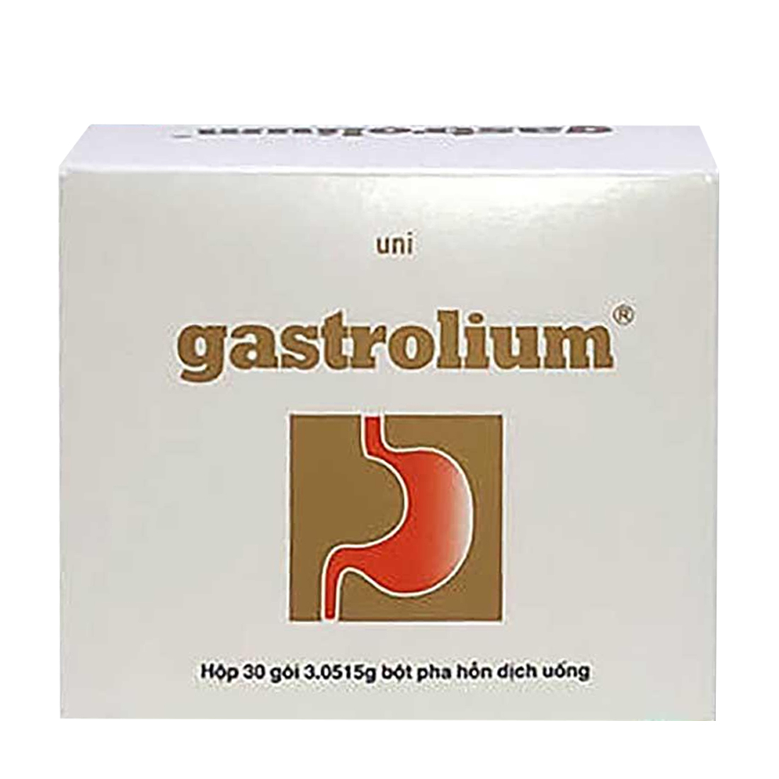 Thuốc bột pha hỗn dịch uống Gastrolium trị viêm loét dạ dày, tá tràng (hộp 30 gói)