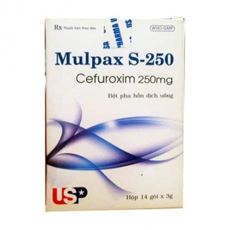 Thuốc pha hỗn dịch uống Mulpax S-250mg US Pharma điều trị nhiễm khuẩn (hộp 14 gói)
