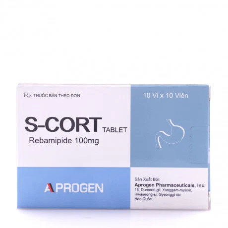 Viên nén bao phim S-Cort Aprogen điều trị viêm loét dạ dày (10 vỉ x 10 viên)