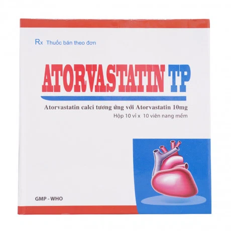 Atorvastatin TP (Hộp 10 vỉ x 10 viên)