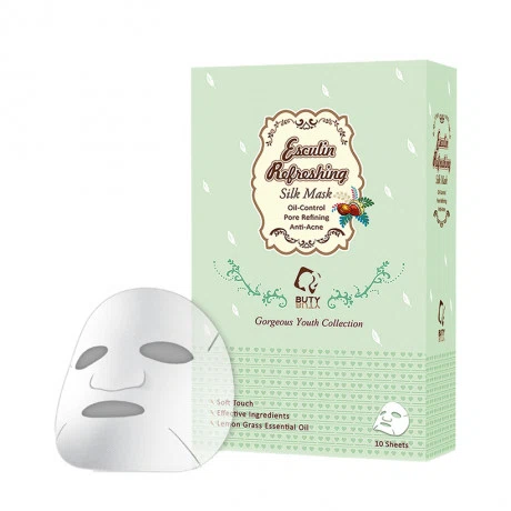 Mặt nạ lụa sạch nhờn Butybuty Esculin Refreshing Silk Mask (10 miếng x 28ml/hộp)