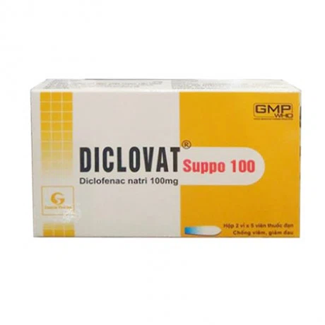 Diclovat Suppo 100mg (Hộp 2 vỉ x 5 viên)