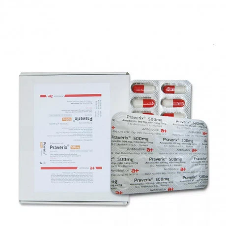 Praverix 500mg (Hộp 1 vỉ x10 viên)