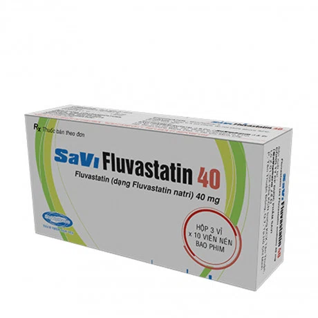 Savi fluvastatin 40 (3 vỉ x 10 viên/hộp)