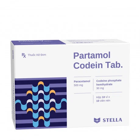 Partamol Codeine Tab. (Hộp 10 vỉ x 10 viên)