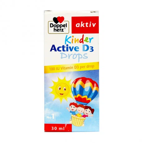 Thực phẩm bảo vệ sức khỏe bổ sung vitamin D3 Doppellherz Aktiv Kinder Active D3 Drops (Chai 30ml)