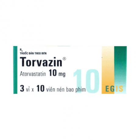 Torvazin 10mg (3 vỉ x 10 viên/hộp)