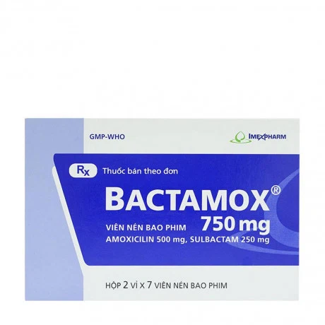 Bactamox 750mg (Hộp 2 vỉ x 7 viên)