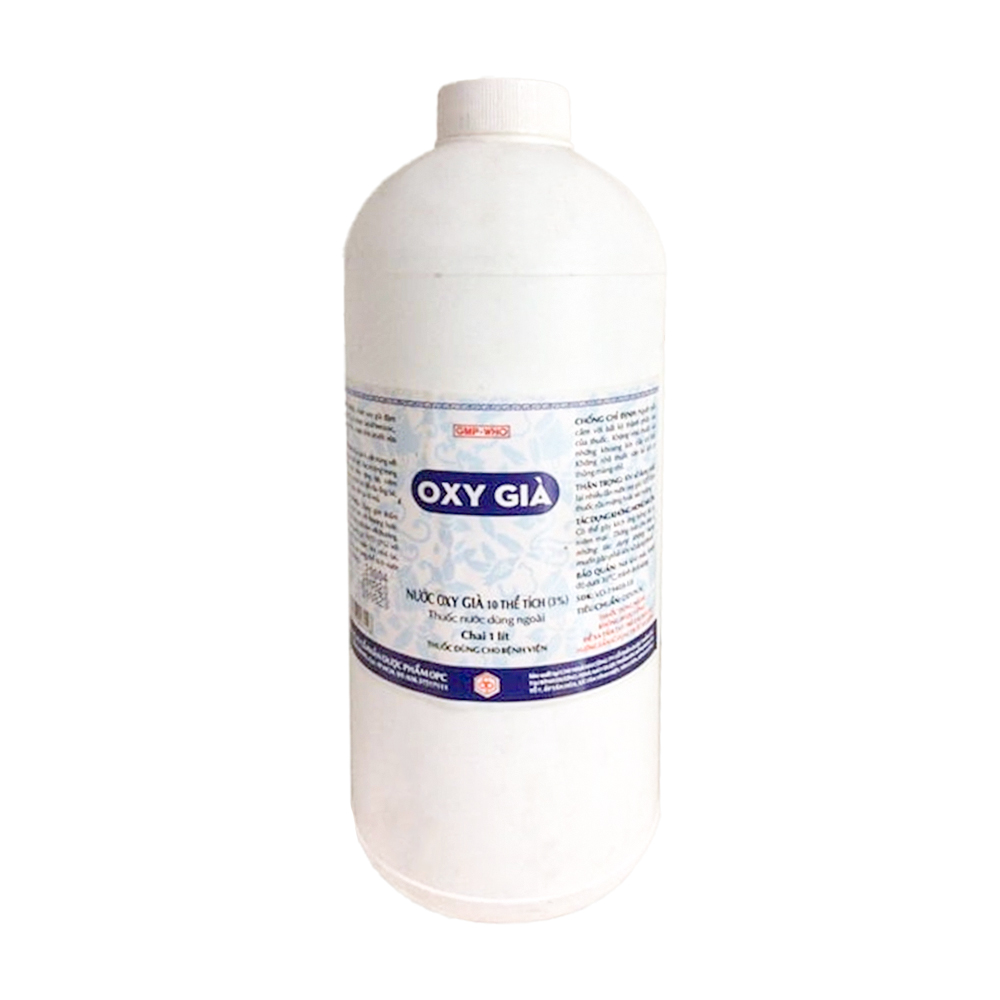 Dung dịch dùng ngoài Oxy gia OPC 3% rửa sạch, sát trùng vết thương và vết loét (chai 1000ml)