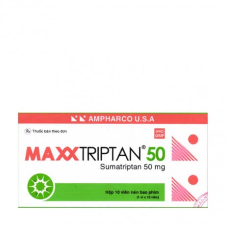 Maxxtriptan 50 (3 vỉ x 10 viên/hộp)