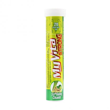 Viên sủi MyVita Strong C sả gừng chanh hỗ trợ tăng đề kháng (Tuýp 20 viên)
