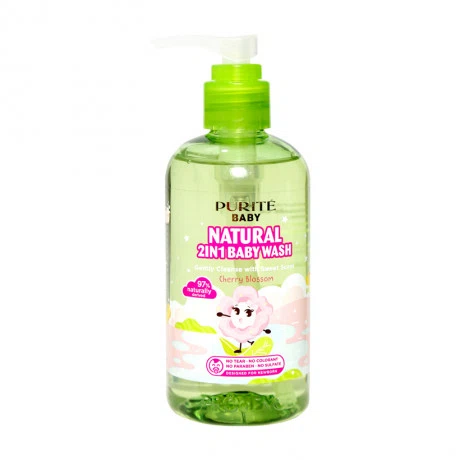 Sữa tắm gội thiên nhiên hương hoa anh đào Purite Baby (250ml)