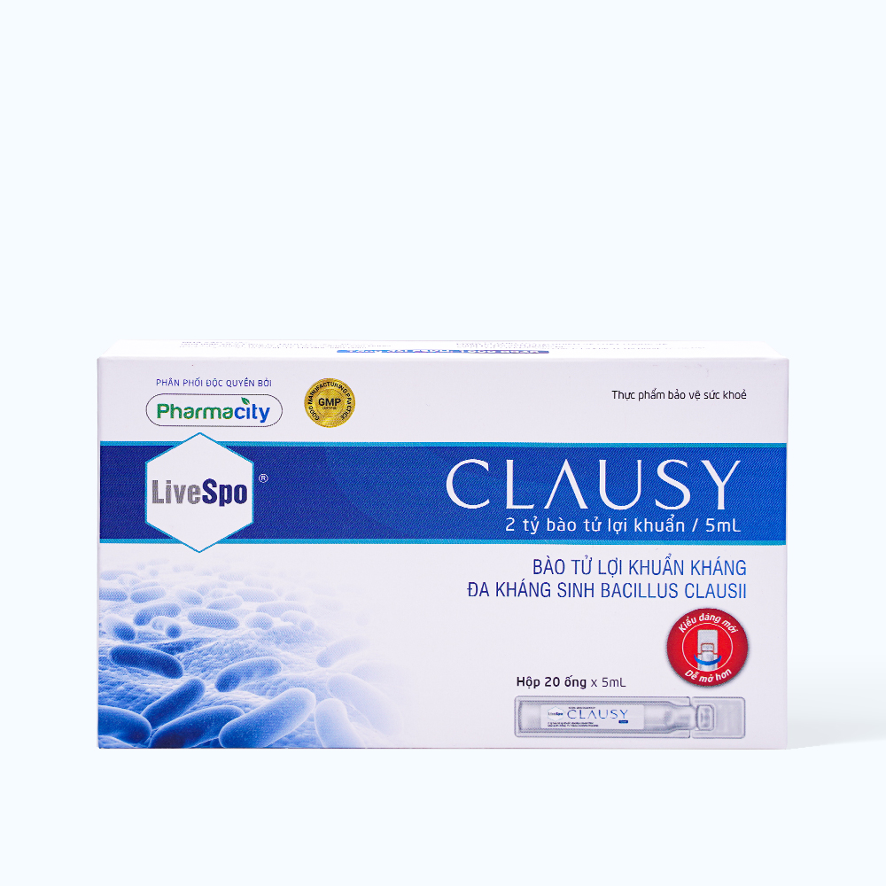 Thực phẩm bảo vệ sức khỏe LiveSpo Clausy (Hộp 20 ống)