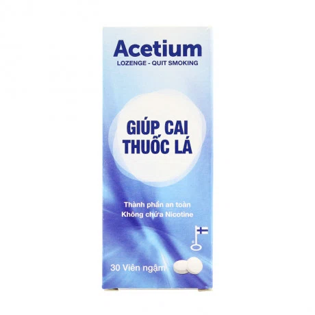 Viên ngậm cai thuốc lá Acetium (3 vỉ x 10  viên)