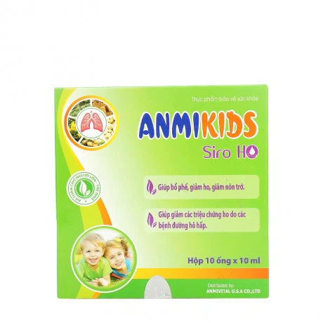 Siro ho dạng ống AnmiKids (Hộp 10 ống x 10ml)