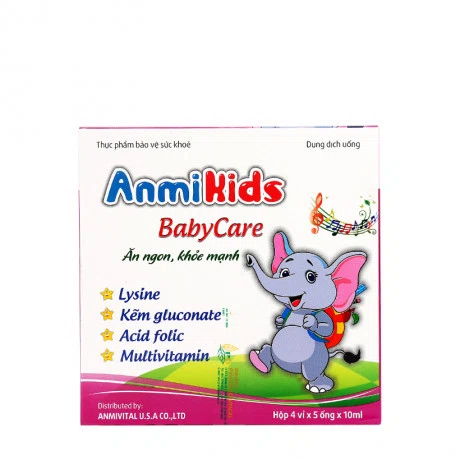 Ống uống bổ sung dưỡng chất AnmiKids Baby Care (Hộp 4 vỉ x 5 ống 10ml)