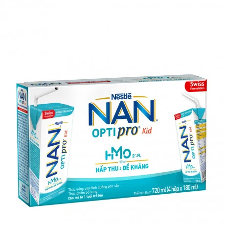 Sữa dinh dưỡng pha sẵn Nan Optipro RTD HMO 6 (Lốc 4 hộp x 180ml)