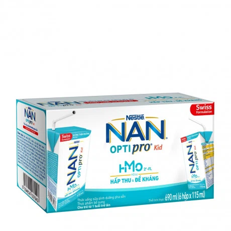 Sữa dinh dưỡng pha sẵn Nan Optipro RTD HMO 6 (Lốc 6 hộp x 115ml)