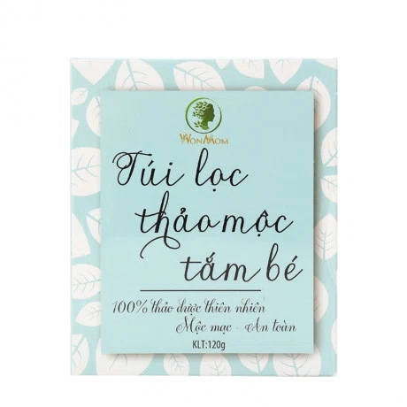 Túi lọc thảo mộc tắm bé Wonmom (10 túi lọc/hộp)
