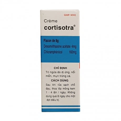 Kem bôi ngoài da Cortisotra 8g S.Pharm điều trị ngứa do dị ứng, nổi mẩn, mụn trứng cá (chai 8g)