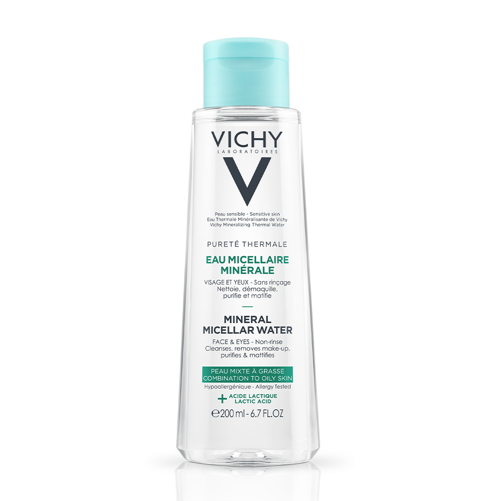 Nước tẩy trang VICHY Pureté Thermale Mineral Micellar Water cho da dầu & da hỗn hợp (200ml)