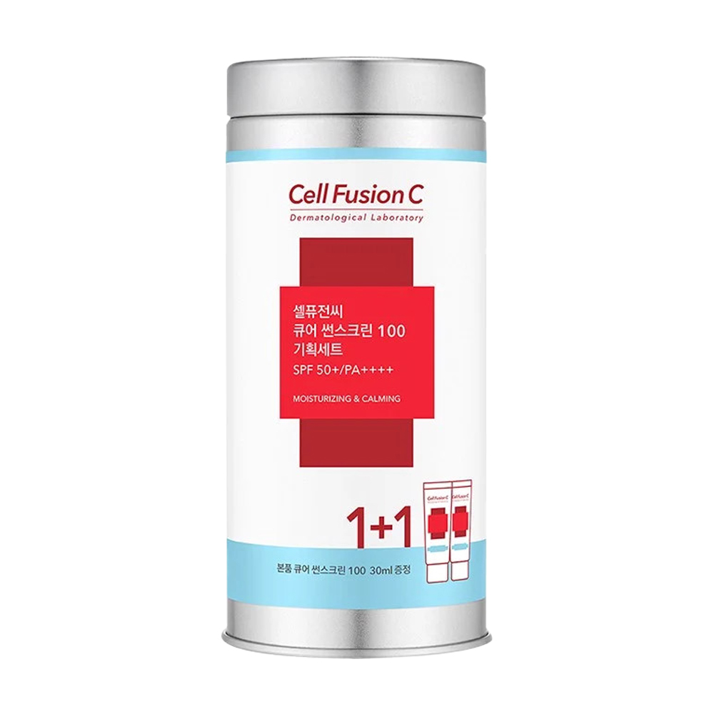 Kem chống nắng CELL FUSION C Cure Sunscreen 100 SPF 50+/PA++++ cấp ẩm (Hộp 2 tuýp 30ml)