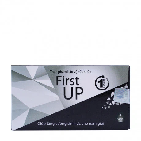 Viên ngậm Hauora First Up 1H hỗ trợ sinh lý nam (Hộp 1 vỉ x 4 viên)